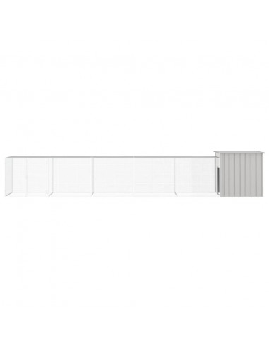 Gabbia per Polli Grigia 600x91x100 cm Acciaio Zincato