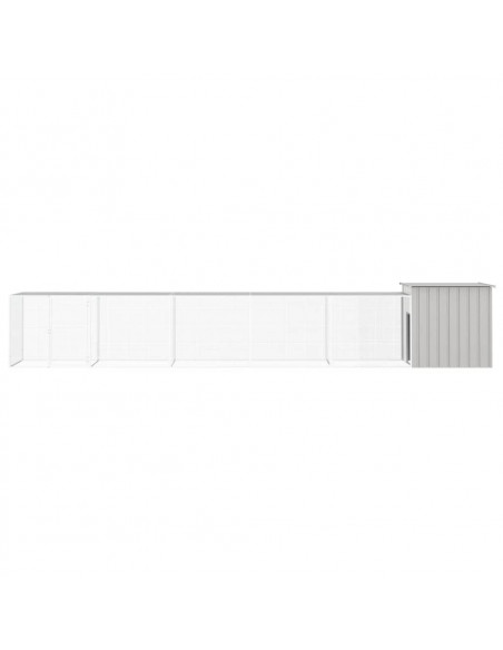 Gabbia per Polli Grigia 600x91x100 cm Acciaio Zincato