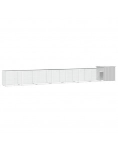 Gabbia per Polli Grigia 700x91x100 cm Acciaio Zincato 2