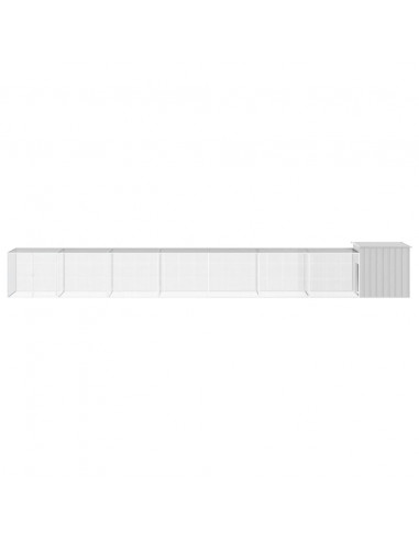 Gabbia per Polli Grigia 700x91x100 cm Acciaio Zincato