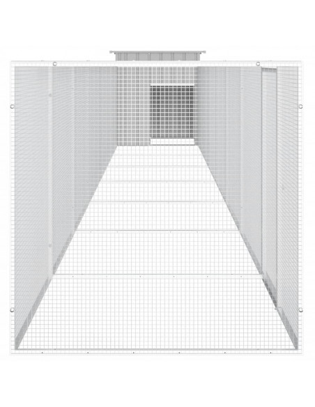 Gabbia per Polli Grigia 700x91x100 cm Acciaio Zincato