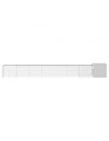 Gabbia per Polli Grigia 800x91x100 cm Acciaio Zincato