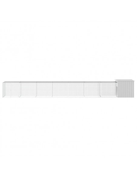 Gabbia per Polli Grigia 800x91x100 cm Acciaio Zincato