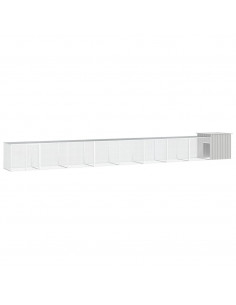 Gabbia per Polli Grigia 900x91x100 cm Acciaio Zincato 2
