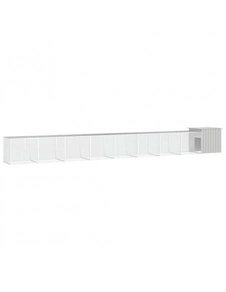 Gabbia per Polli Grigia 900x91x100 cm Acciaio Zincato