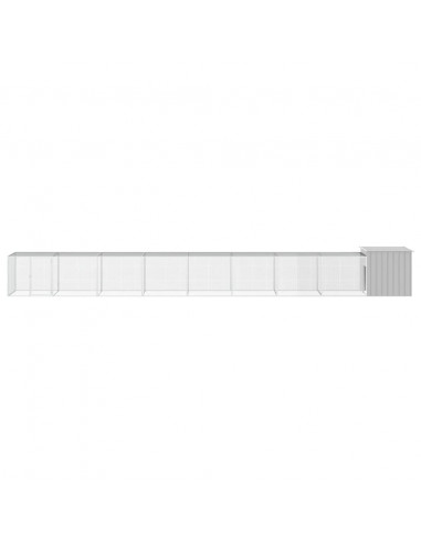 Gabbia per Polli Grigia 900x91x100 cm Acciaio Zincato