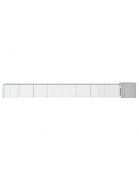 Gabbia per Polli Grigia 900x91x100 cm Acciaio Zincato