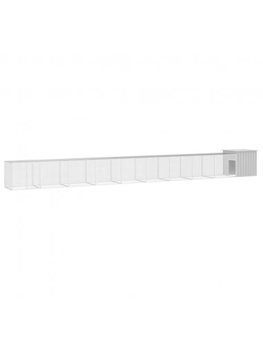 Gabbia per Polli Grigia 1000x91x100 cm Acciaio Zincato