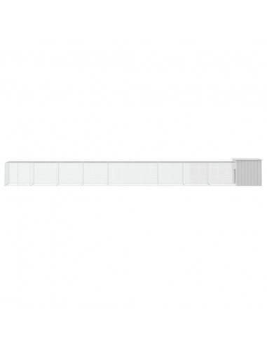 Gabbia per Polli Grigia 1000x91x100 cm Acciaio Zincato