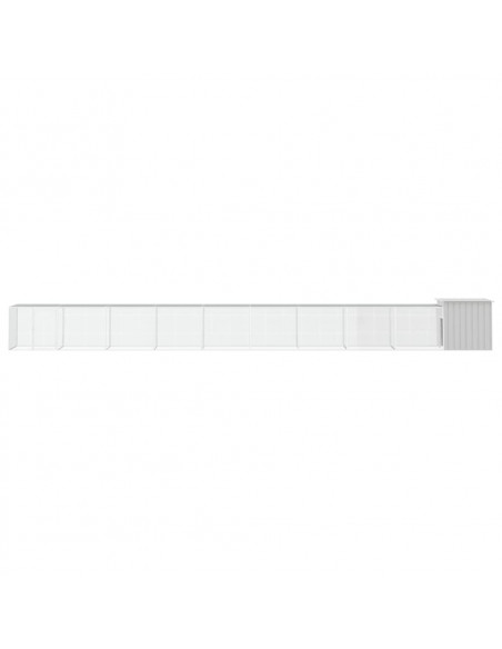 Gabbia per Polli Grigia 1000x91x100 cm Acciaio Zincato