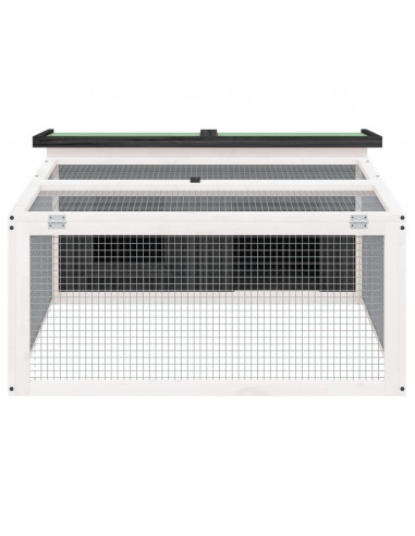 Conigliera Grigia 117,5x97x47,5 cm in Legno Massello di Pino