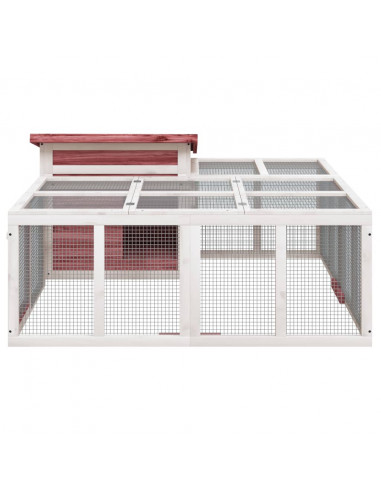 Conigliera Moka 144x123x67,5 cm in Legno Massello di Pino