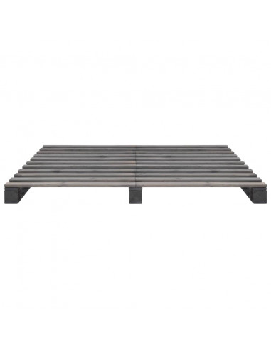 Giroletto in Pallet Grigio Legno Massello di Pino 160x200 cm