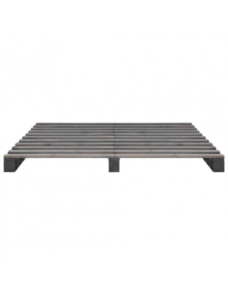 Giroletto in Pallet Grigio Legno Massello di Pino 160x200 cm