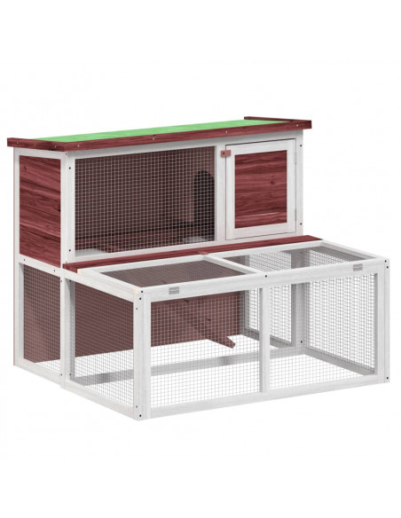 Conigliera Moka 102x90x84,5 cm in Legno Massello di Pino