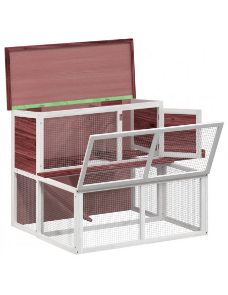 Conigliera Moka 102x90x84,5 cm in Legno Massello di Pino