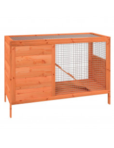 Conigliera Marrone 103x44x69,5 cm in Legno Massello di Pino 2