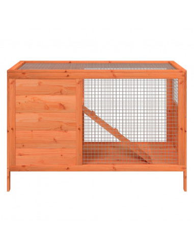 Conigliera Marrone 103x44x69,5 cm in Legno Massello di Pino