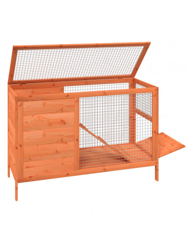 Conigliera Marrone 103x44x69,5 cm in Legno Massello di Pino