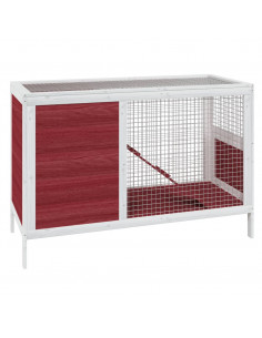 Conigliera Moka 103x44x69,5 cm in Legno Massello di Pino 2