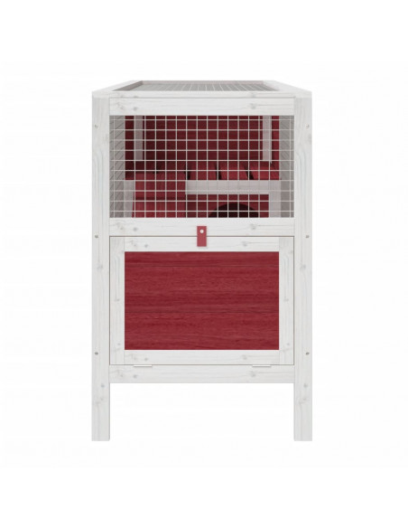 Conigliera Moka 103x44x69,5 cm in Legno Massello di Pino