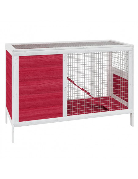 Conigliera Rossa 103x44x69,5 cm in Legno Massello di Pino