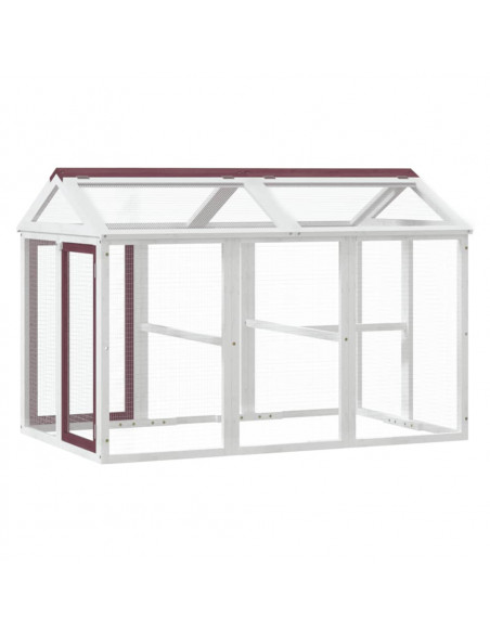 Box per Animali Moka 141x94x104 cm in Legno Massello di Pino