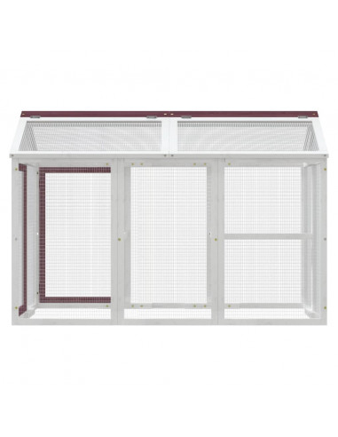 Box per Animali Moka 141x94x104 cm in Legno Massello di Pino