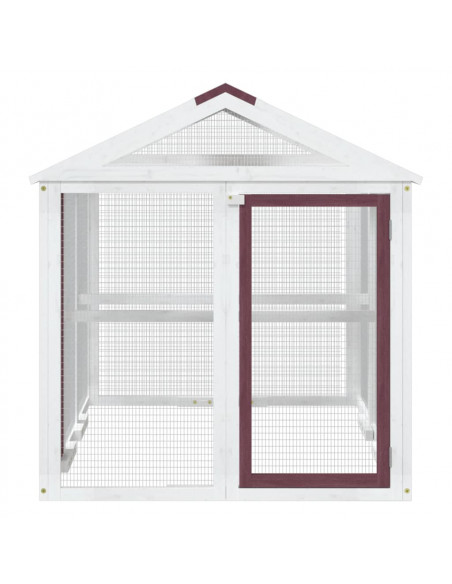Box per Animali Moka 141x94x104 cm in Legno Massello di Pino