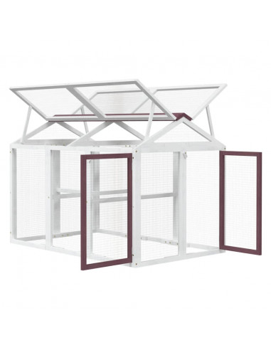 Box per Animali Moka 141x94x104 cm in Legno Massello di Pino
