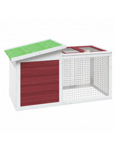 Conigliera Moka 100,5x54x55 cm in Legno Massello di Pino 2