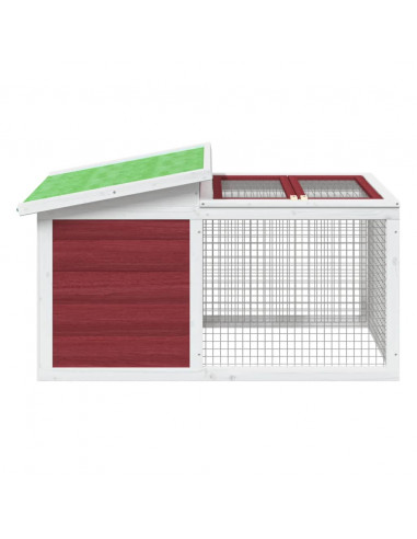 Conigliera Moka 100,5x54x55 cm in Legno Massello di Pino