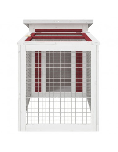 Conigliera Moka 100,5x54x55 cm in Legno Massello di Pino