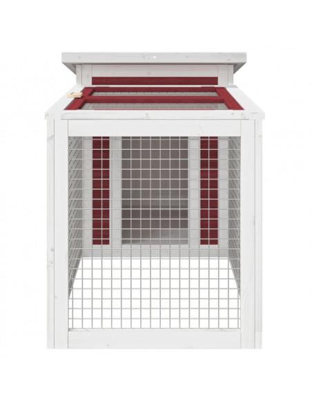 Conigliera Moka 100,5x54x55 cm in Legno Massello di Pino