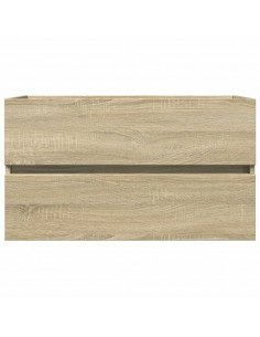 Set Mobili da Bagno 2 pz in Ceramica e Legno Multistrato