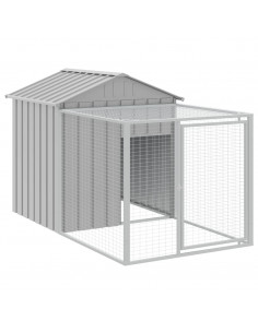 Pollaio Area Corsa Grigio Chiaro 117x201x123 cm Acciaio Zincato 2