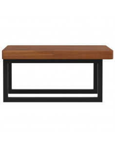 Ripiano a Parete per Lavabo in Acciaio e Massello di Rovere