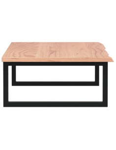 Ripiano a Parete per Lavabo in Acciaio e Massello di Rovere