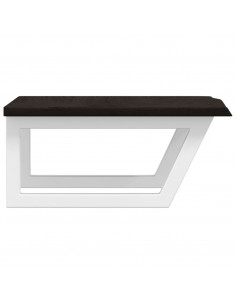 Ripiano a Parete per Lavabo in Acciaio e Massello di Rovere