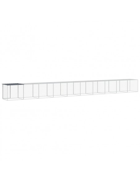Gabbia Polli con Tetto Antracite 1003x98x90 cm Acciaio Zincato