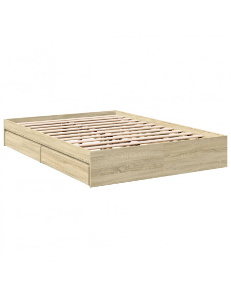 Giroletto Cassetti Rovere Sonoma 135x190 cm Legno Multistrato