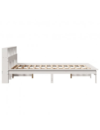 Letto senza Materasso Bianco 135x190 cm Legno Massello di Pino