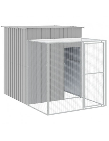 Pollaio Area Corsa Grigio Chiaro 165x251x181 cm Acciaio Zincato