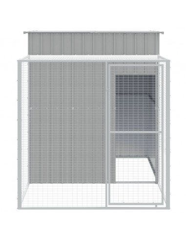 Pollaio Area Corsa Grigio Chiaro 165x251x181 cm Acciaio Zincato