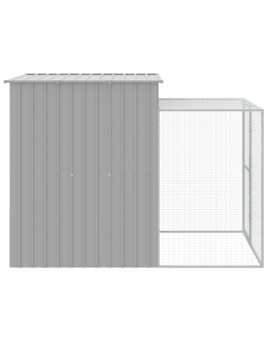 Pollaio Area Corsa Grigio Chiaro 165x251x181 cm Acciaio Zincato