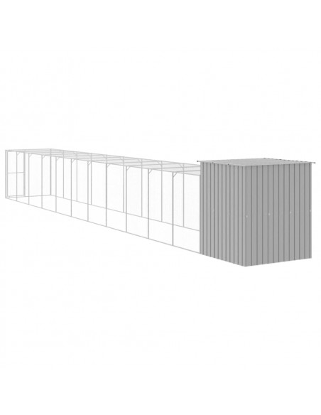 Pollaio Area Corsa Grigio Chiaro 165x1271x181cm Acciaio Zincato