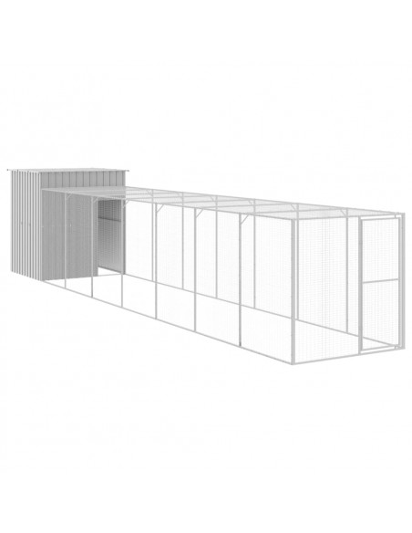 Pollaio Area Corsa Grigio Chiaro 165x863x181 cm Acciaio Zincato