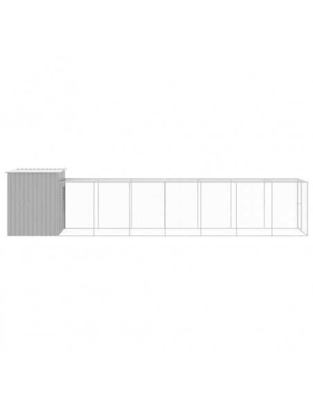 Pollaio Area Corsa Grigio Chiaro 165x863x181 cm Acciaio Zincato