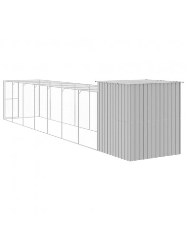 Pollaio Area Corsa Grigio Chiaro 165x863x181 cm Acciaio Zincato