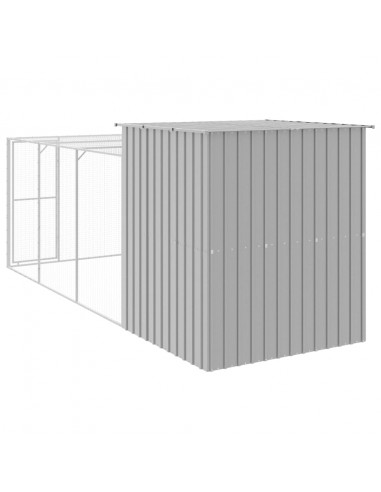 Pollaio Area Corsa Grigio Chiaro 165x455x181 cm Acciaio Zincato